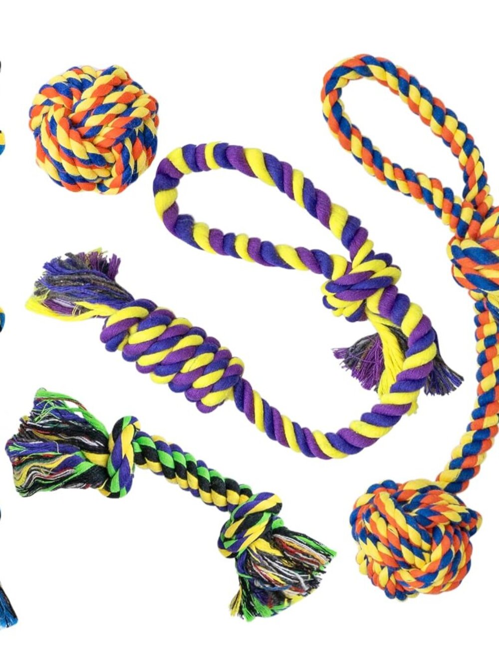 Puppy Teething Toys for Small Dogs, 5 Pack Cotton Puppy Dog Rope Toy for Small D